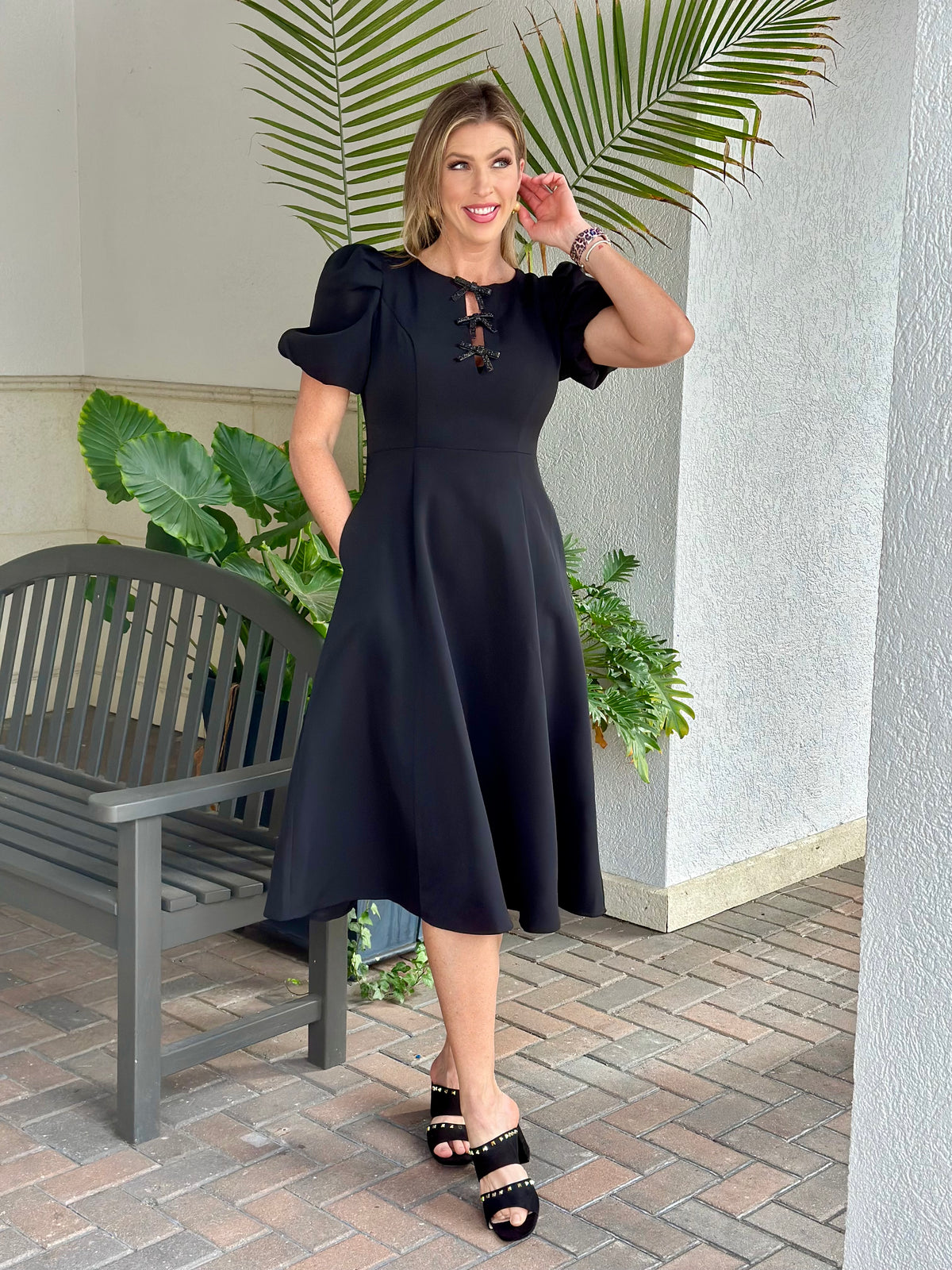 Bow Effortless Elegance Midi Dress