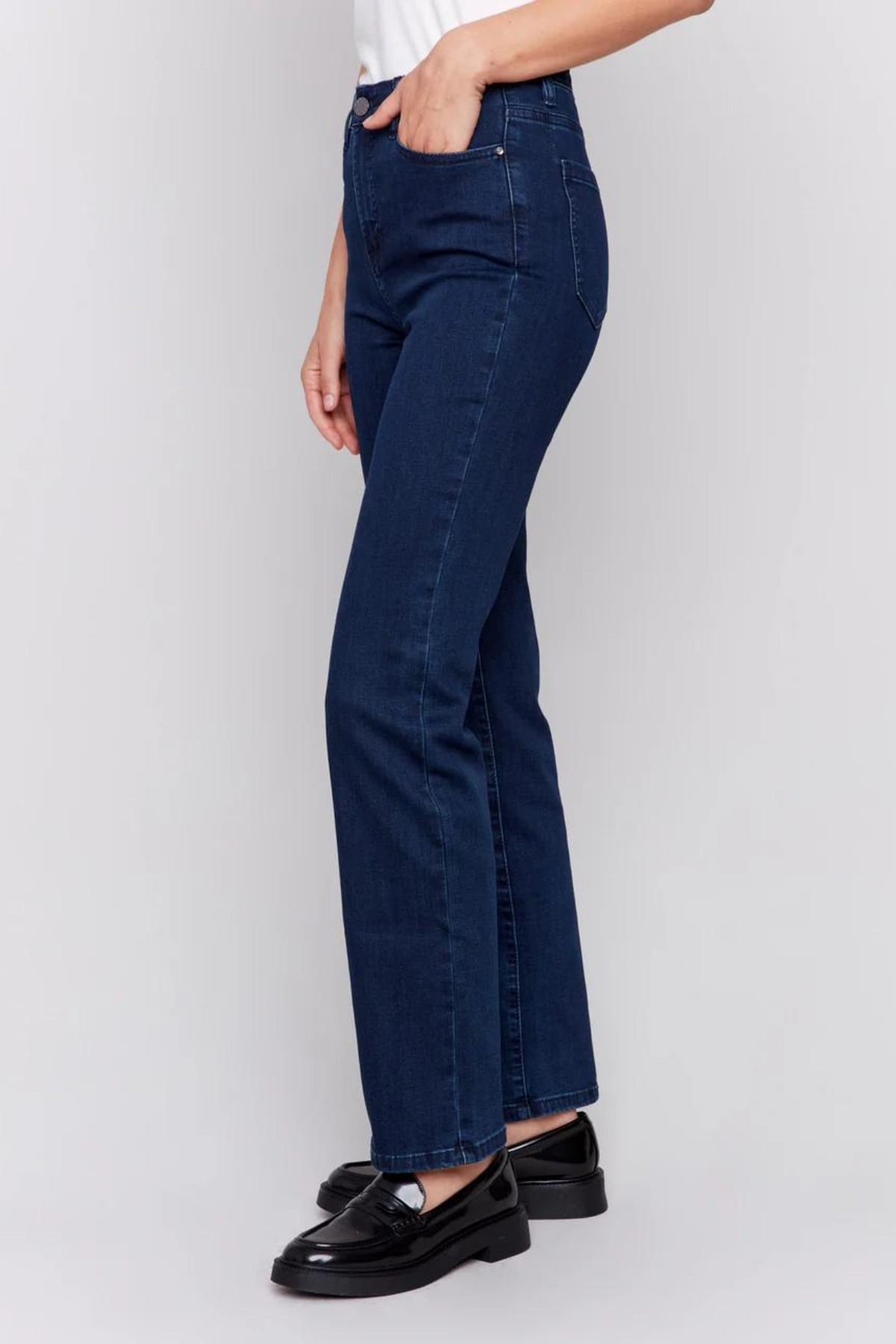 Charlie B Unmatched Comfort Straight Leg Jean-Blue Black