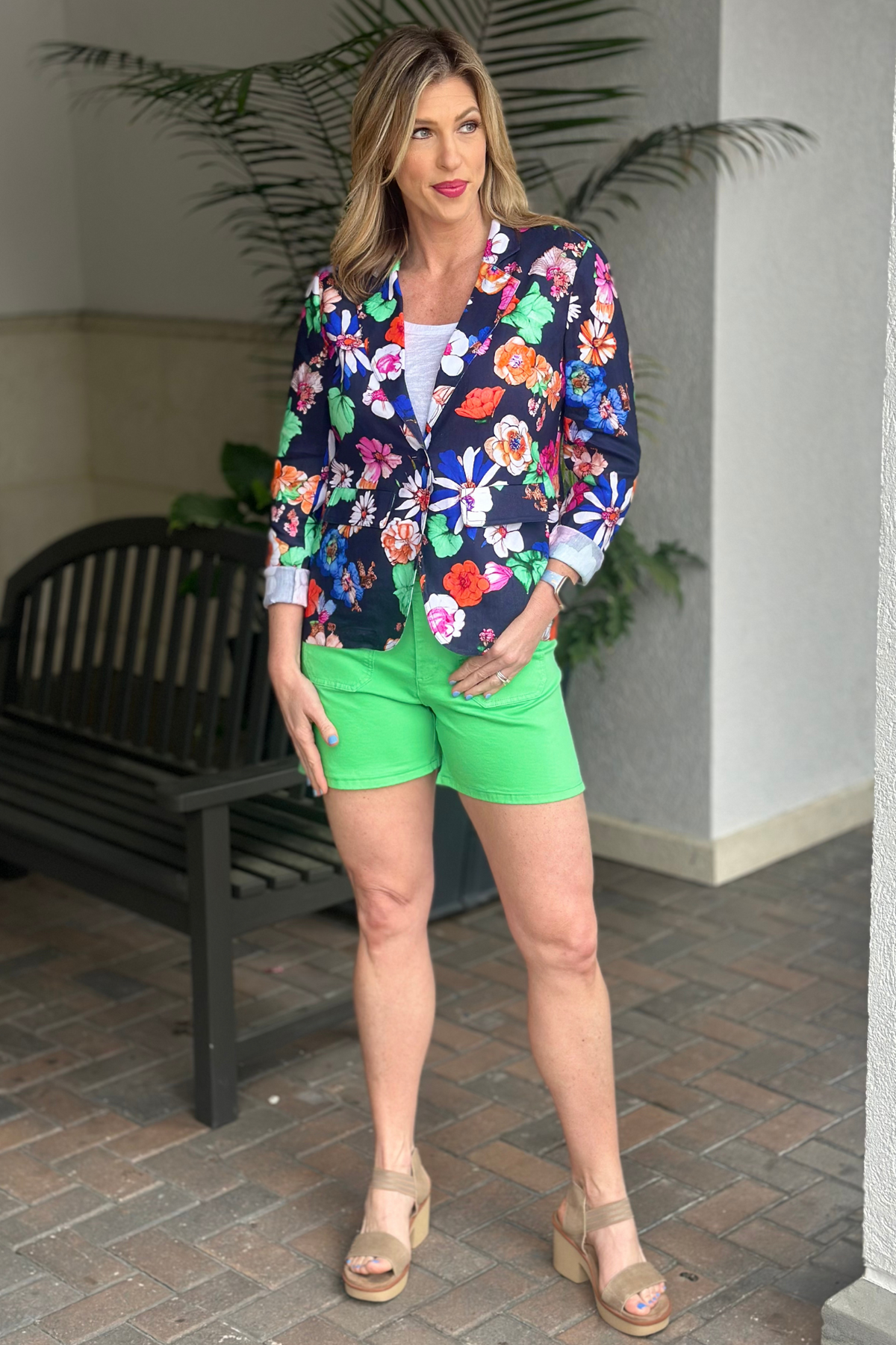 Charlie B Garden Blossom Floral Blazer