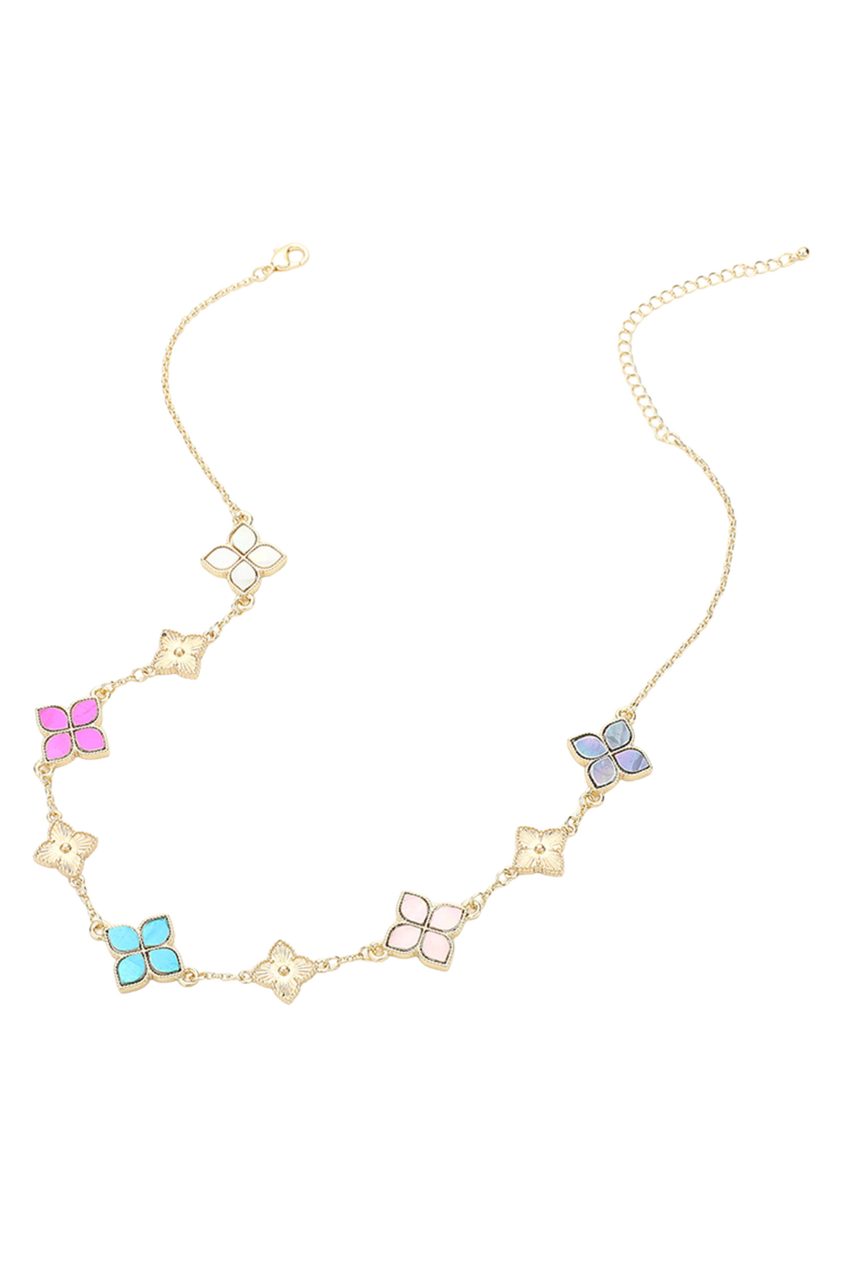 Clover Station Necklace-Multi