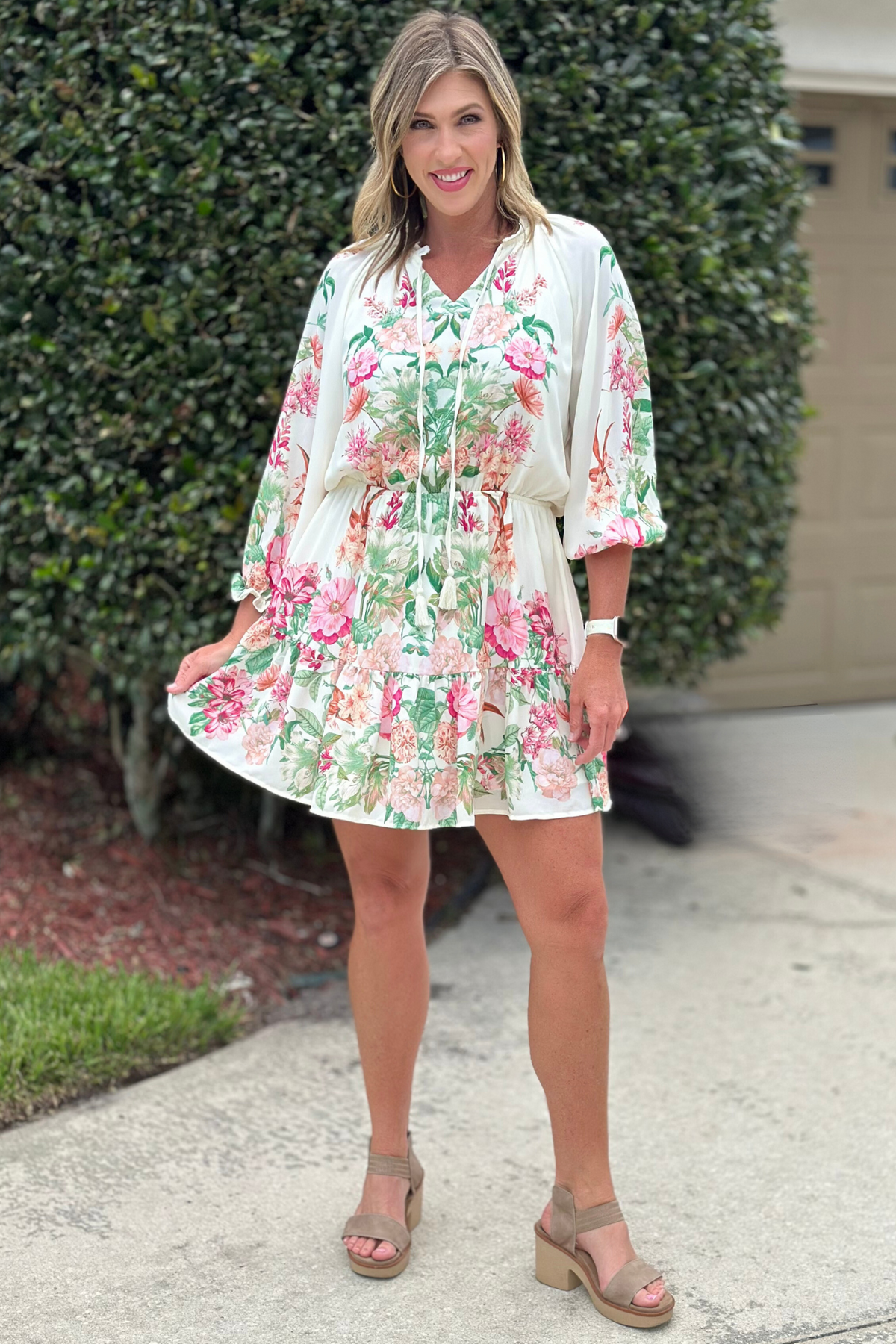 Happiest Here Floral Dress