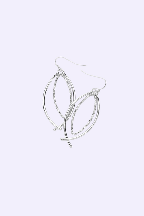 Dilara Abstract Metal Wire Dangle Earrings