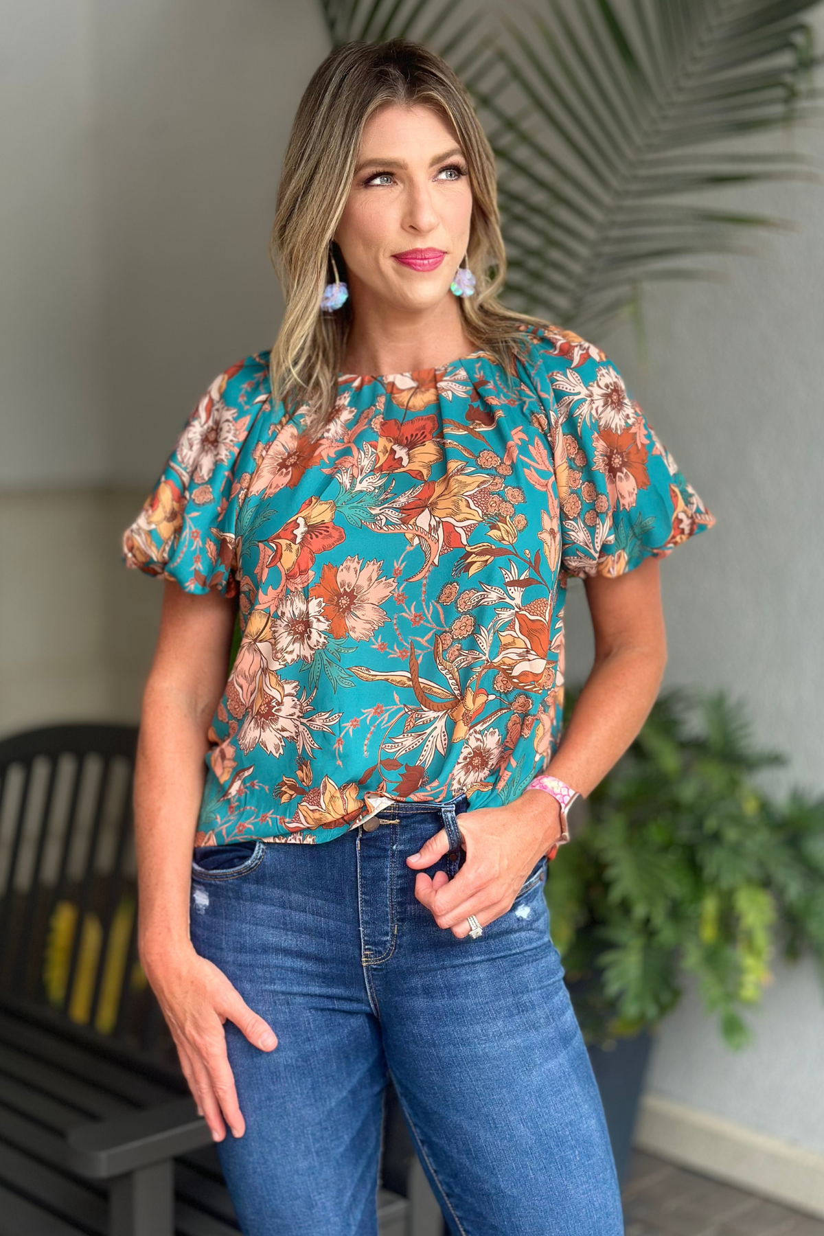 New York Heights Floral Top