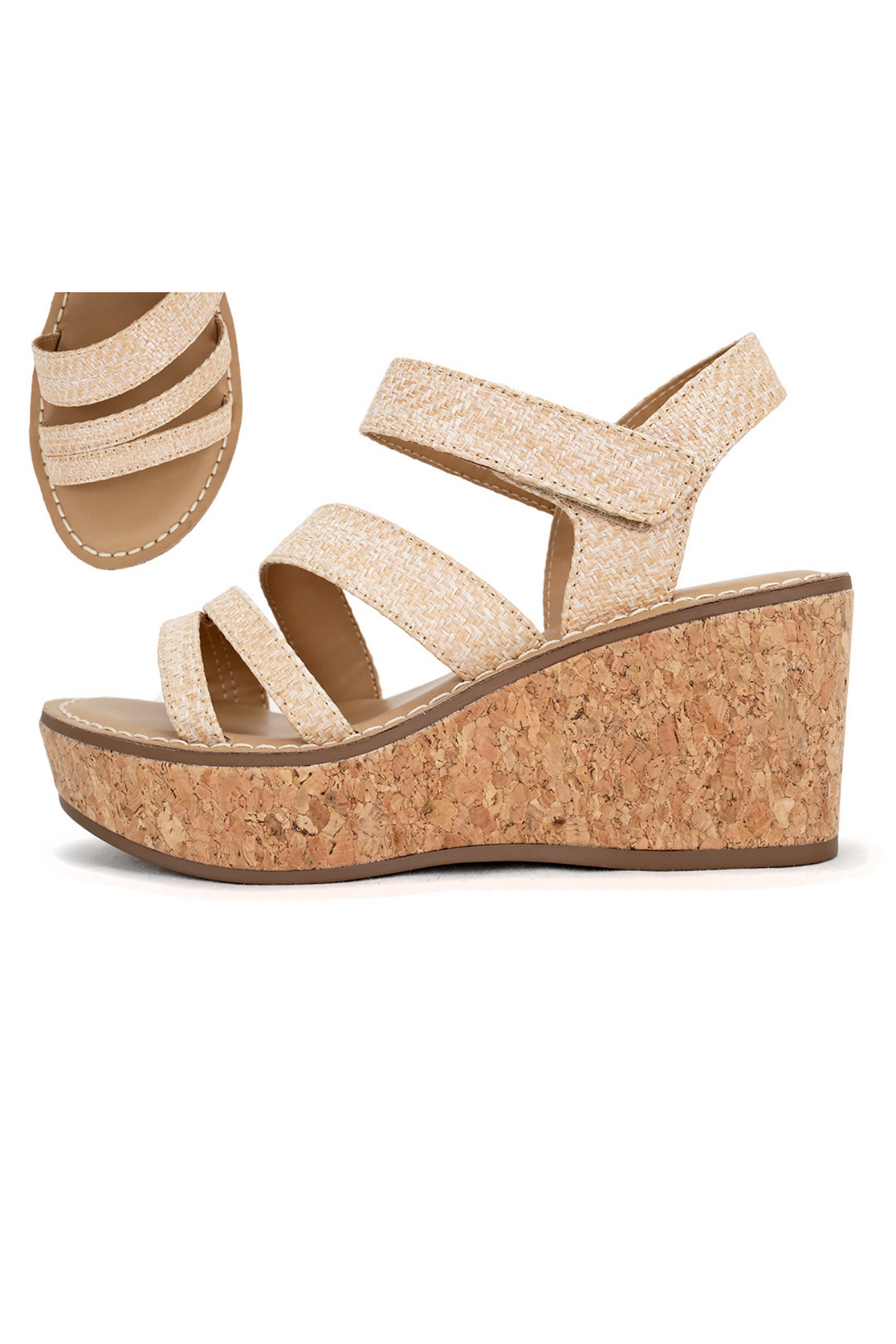 Raffia Natural Wedge Sandal