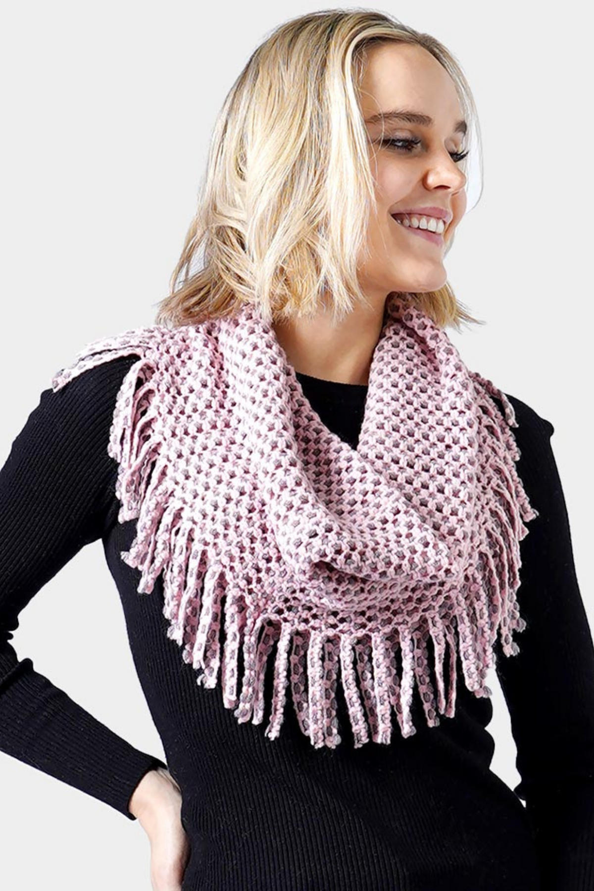 Mini Tube Fringe Scarf