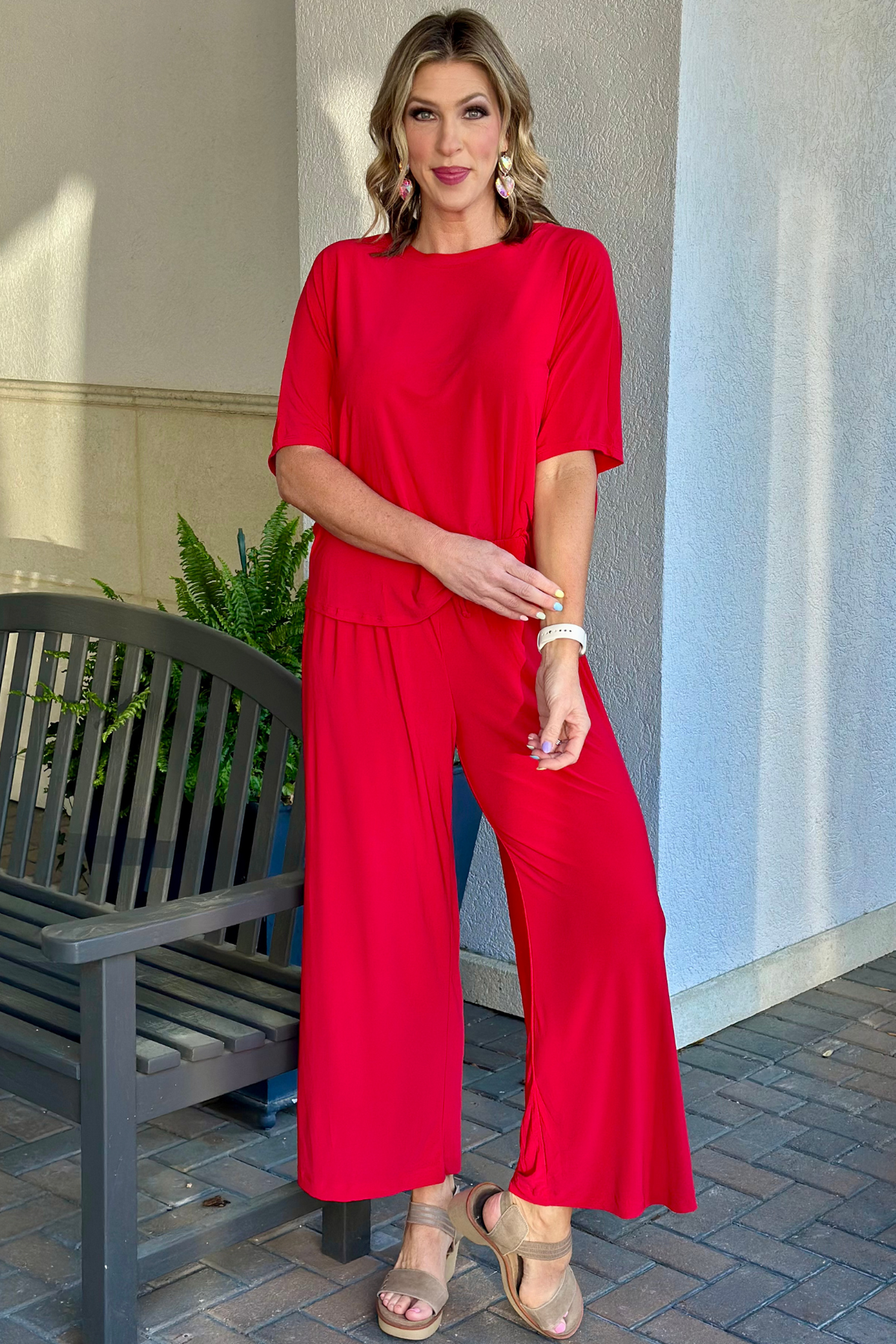 TPN Casual Vibes With A Touch Of Effortless Style Set in Red