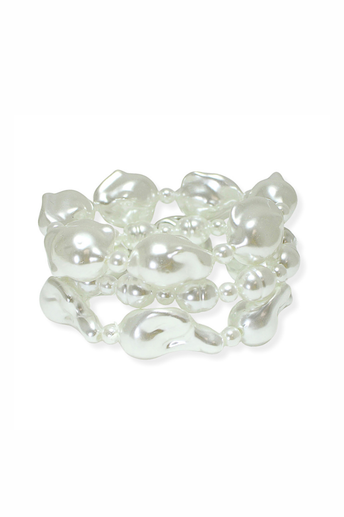 Freshwater Pearl Multi Layered Stretch Bracelet