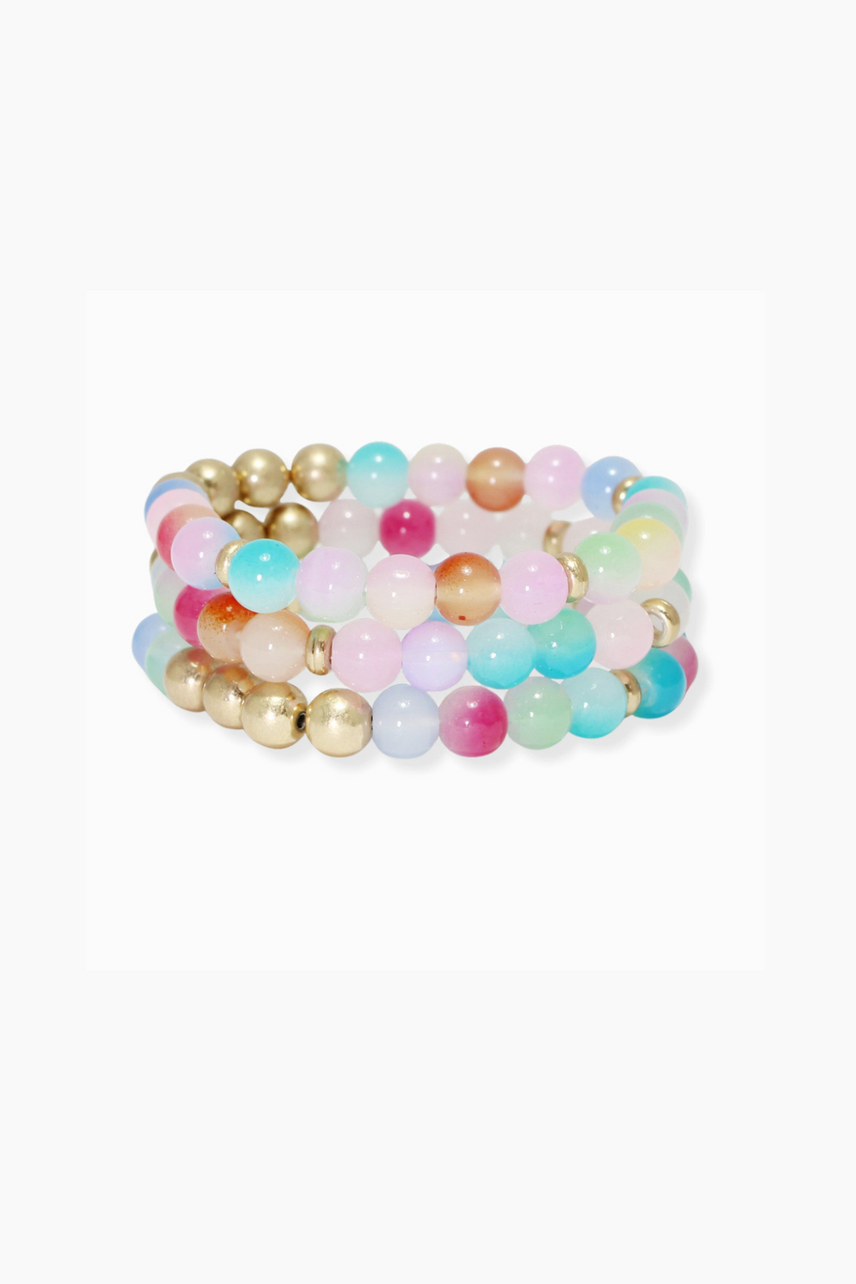 Ball Beaded Multi Layered Stretch Bracelet