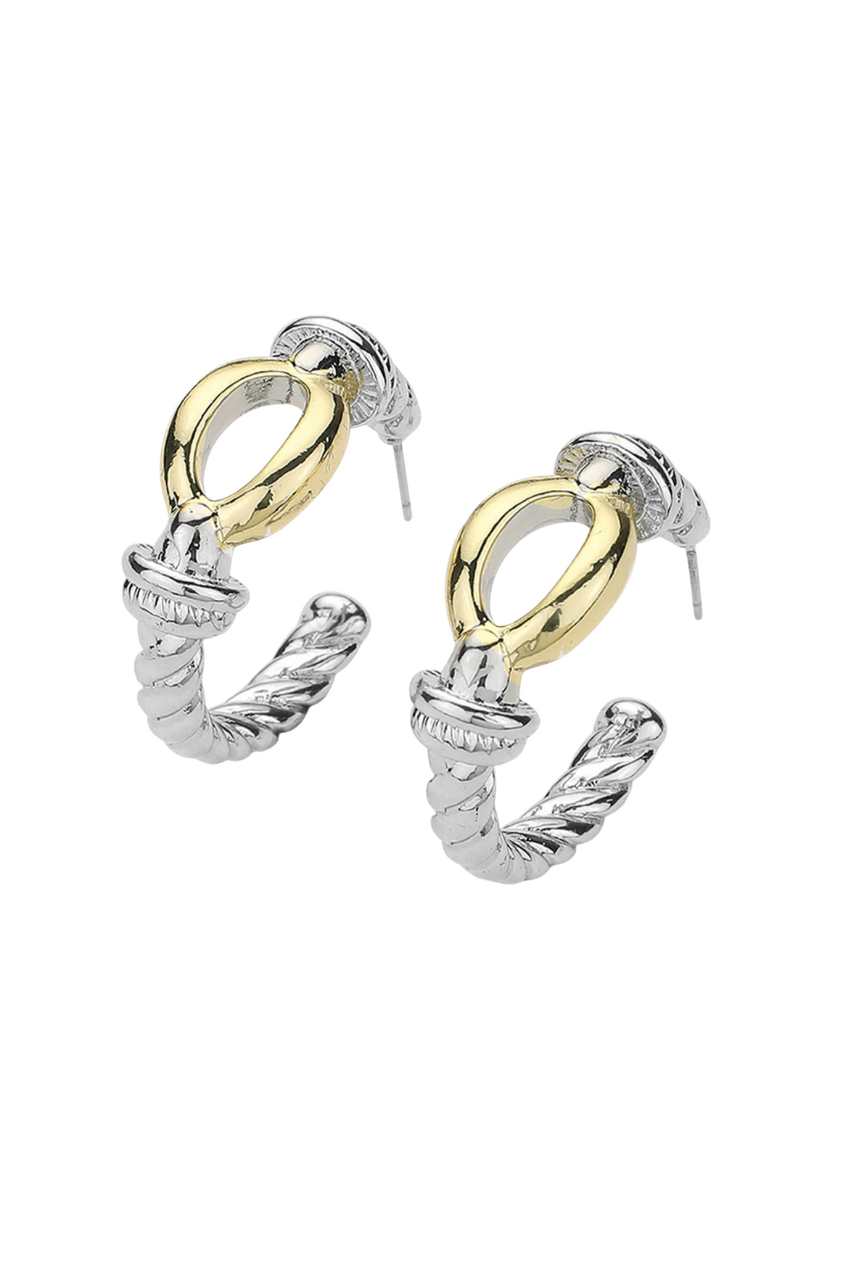 Radiance Two-Tone Loop Hoop Earrings