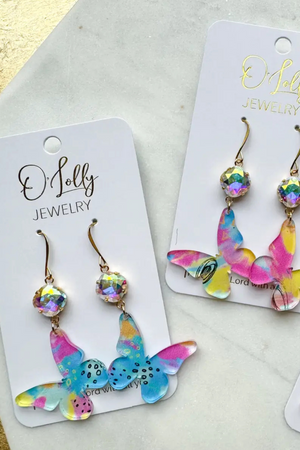 Aurora Butterfly Dangle Earrings