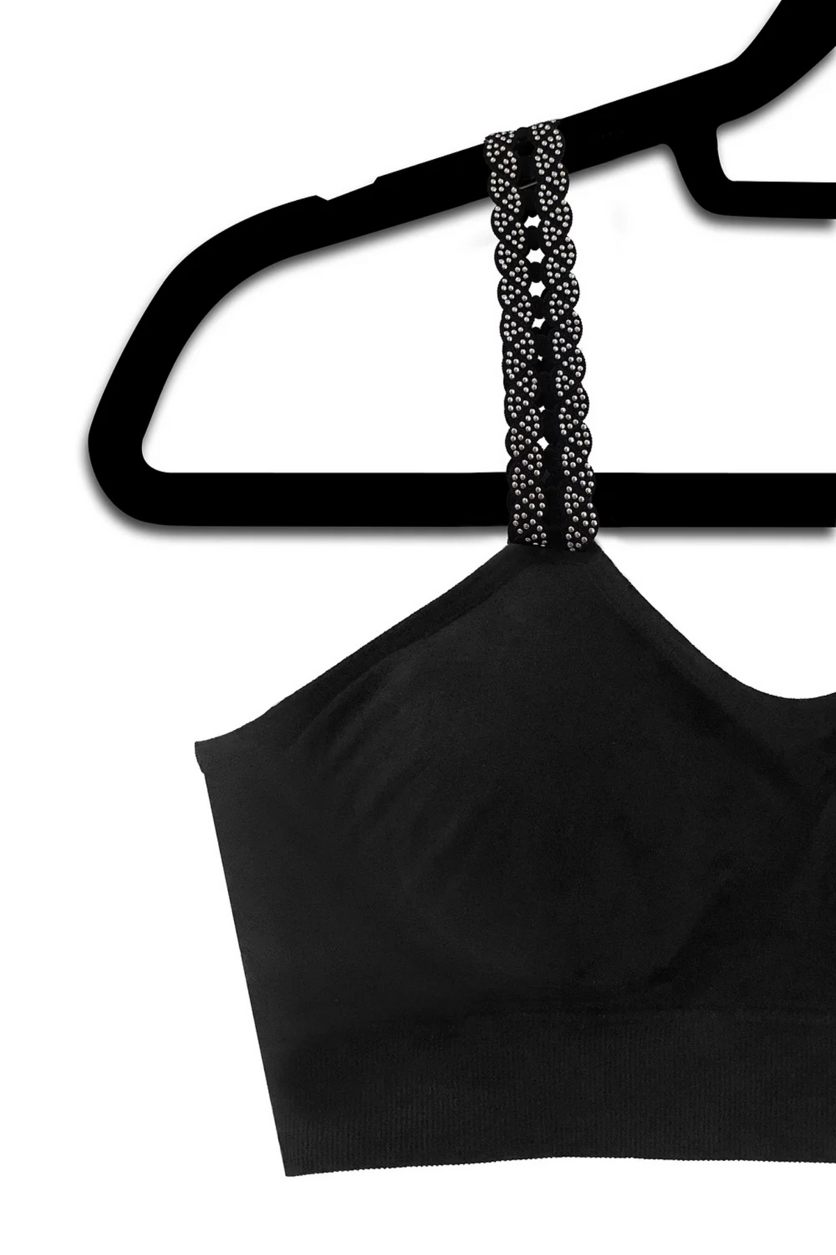 Strap-Its Black Metallic Chain Bra