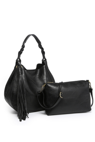 Order Eloise Tassel Hobo Braided Handle Bag-Black Online